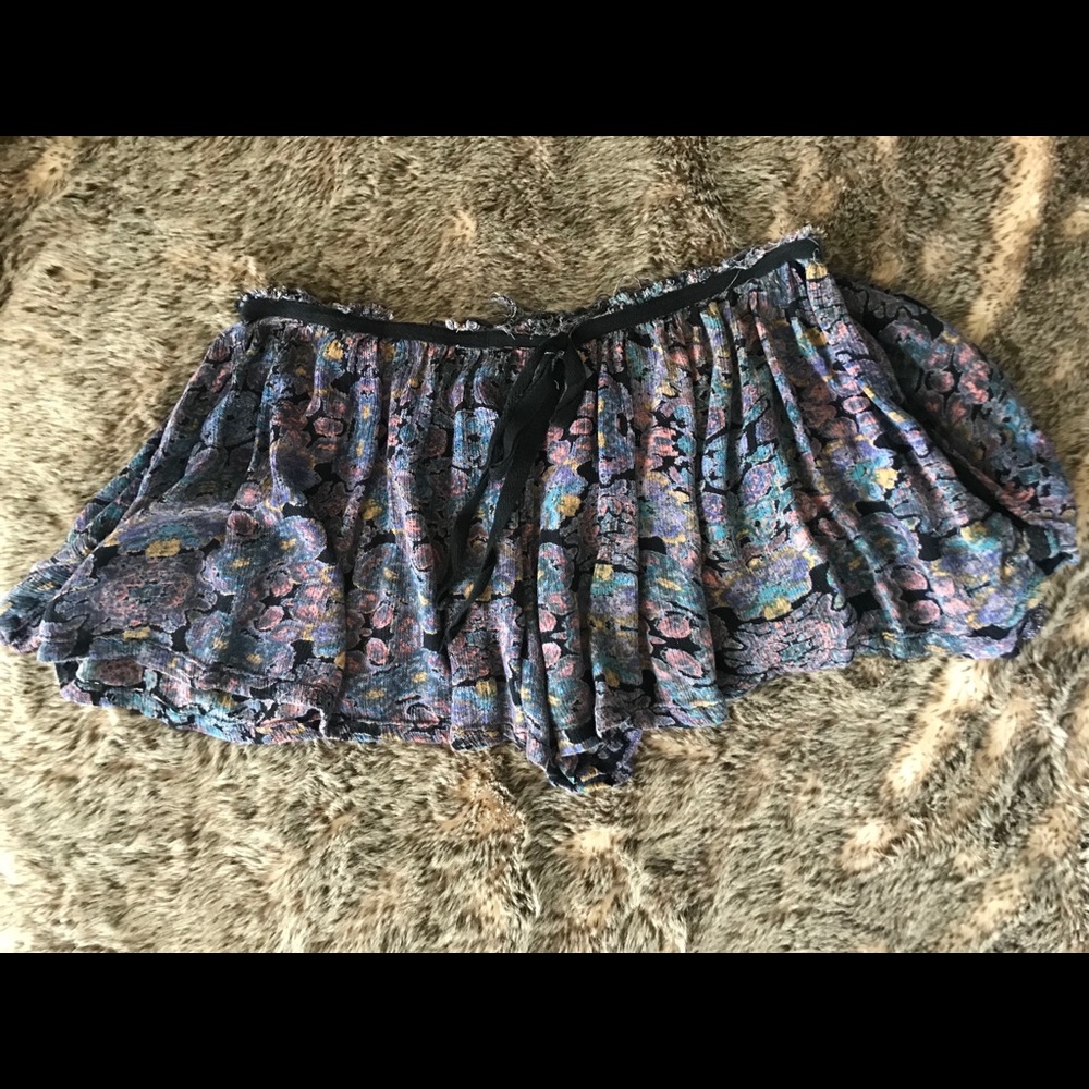 Distressed Floral Shorts